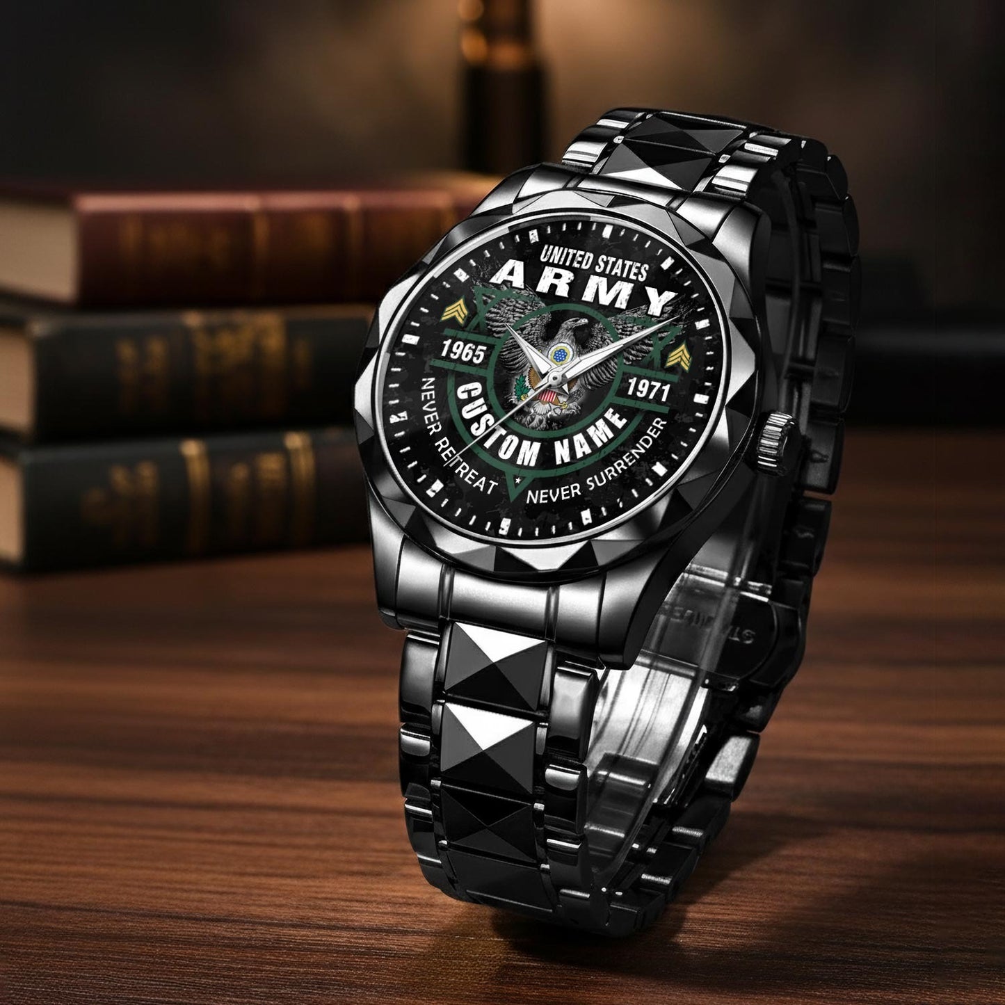 US Army – Diamond-Cut Bezel Watch – Commemorative Valor Dial