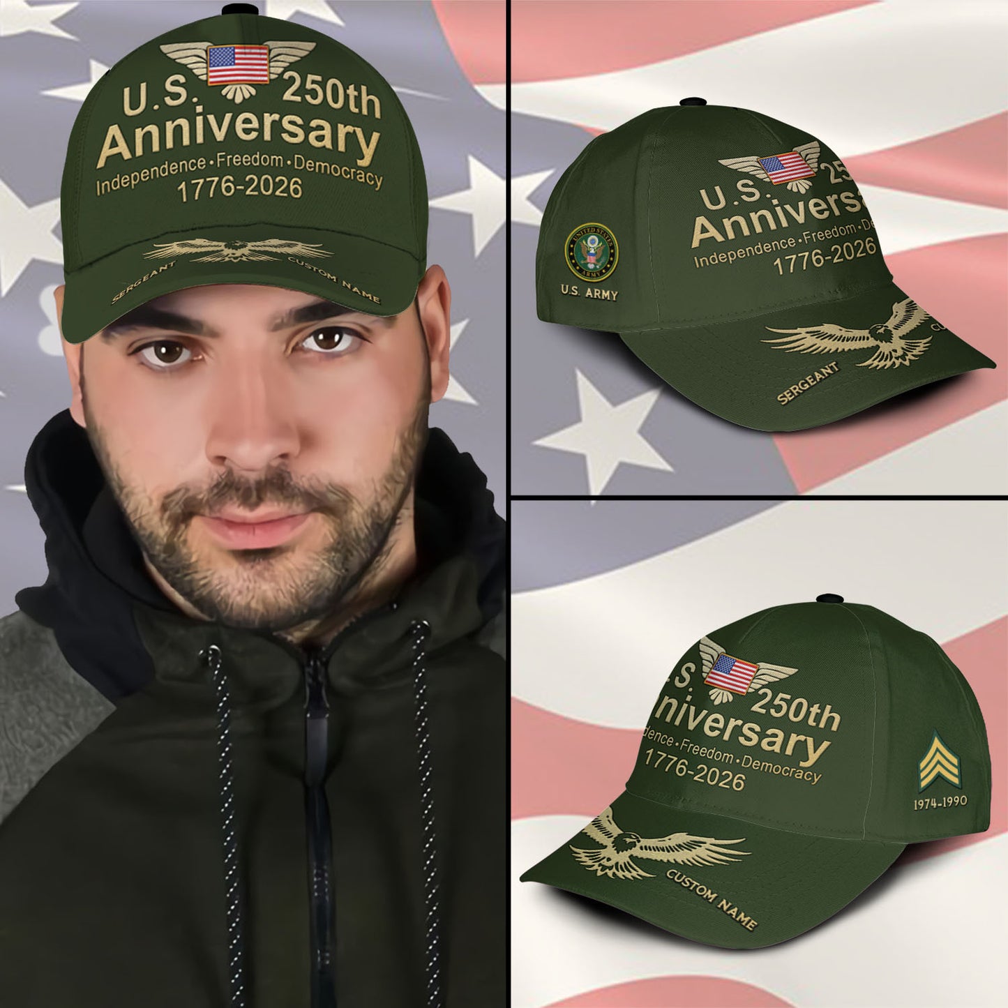 US Army – Classic Cap – Independence·Freedom·Democracy
