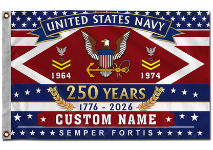 U.S. Navy Flying Flag –  250 Years Of Freedom