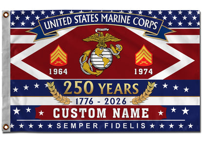 U.S. Marine Corps Flying Flag – 250 Years Of Freedom