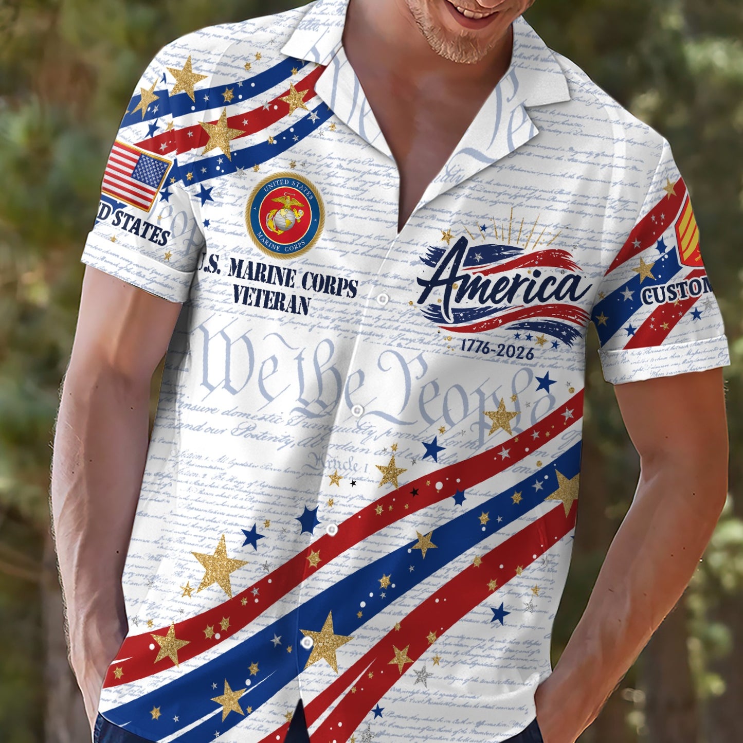 US Marine Corps – Hawaiian Shirt – Proudly Served