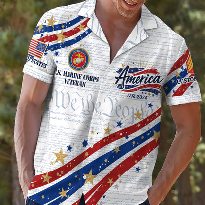 US Marine Corps – Hawaiian Shirt – Proudly Served