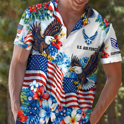 US Air Force – Hawaiian Shirt – Freedom Eagle Tropical Shirt