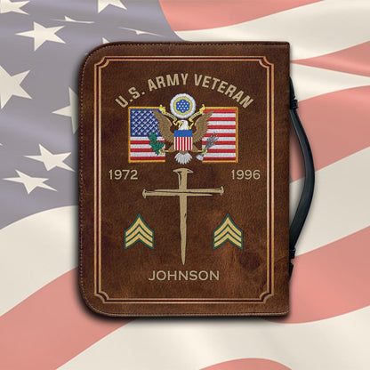 US Army – Bible Cover – Veteran Faith Cross