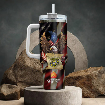 US Marine Corps – Tumbler 40oz - USA Freedom & Constitution Art
