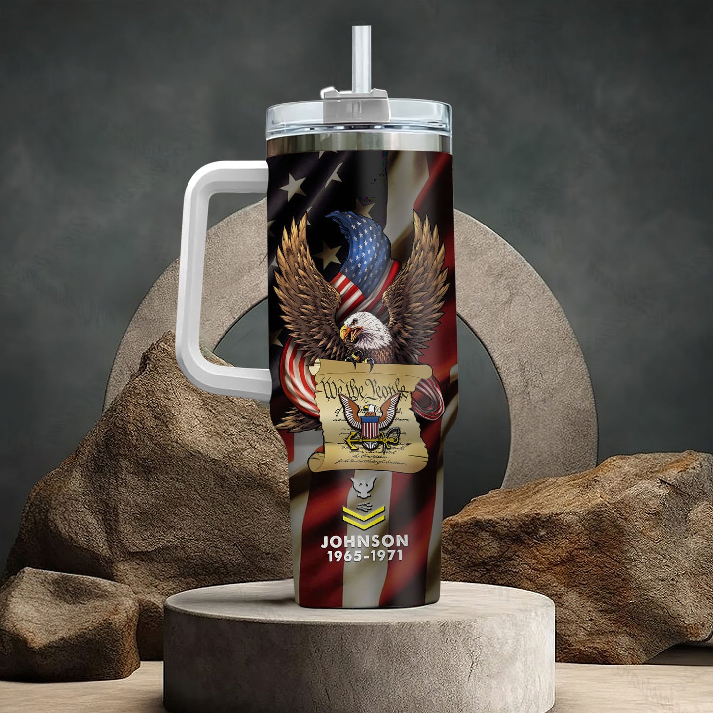 US Navy – Tumbler 40oz - USA Freedom & Constitution Art