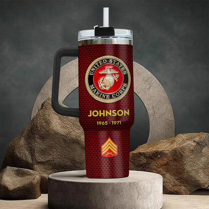US Marine Corps, Duty, Honor, Country – Stainless Steel Tumbler 40oz