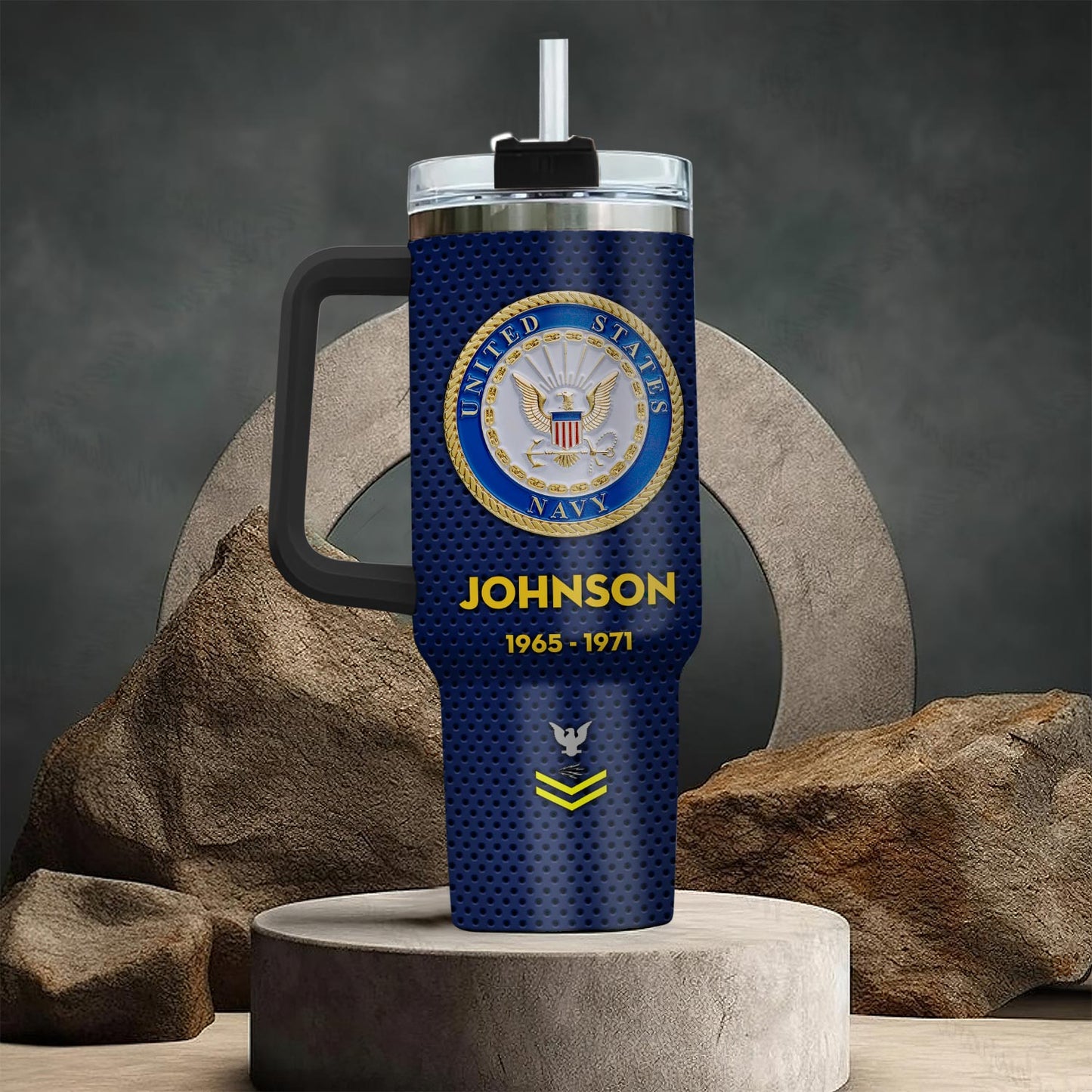 US Navy, E 7 Gold – Stainless Steel Tumbler 40oz