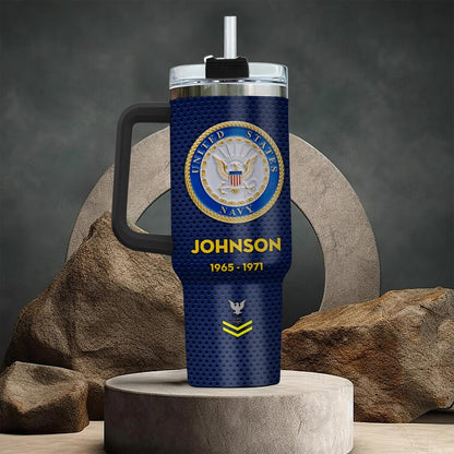 US Navy, E 7 Gold – Stainless Steel Tumbler 40oz