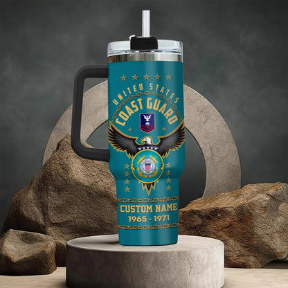 Coast Guard Rating, E 8 Gold – Stainless Steel Tumbler 40oz