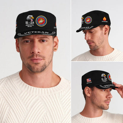 US Marine Corps – Military Cap - U.S. Veteran Eagle Emblem Cap