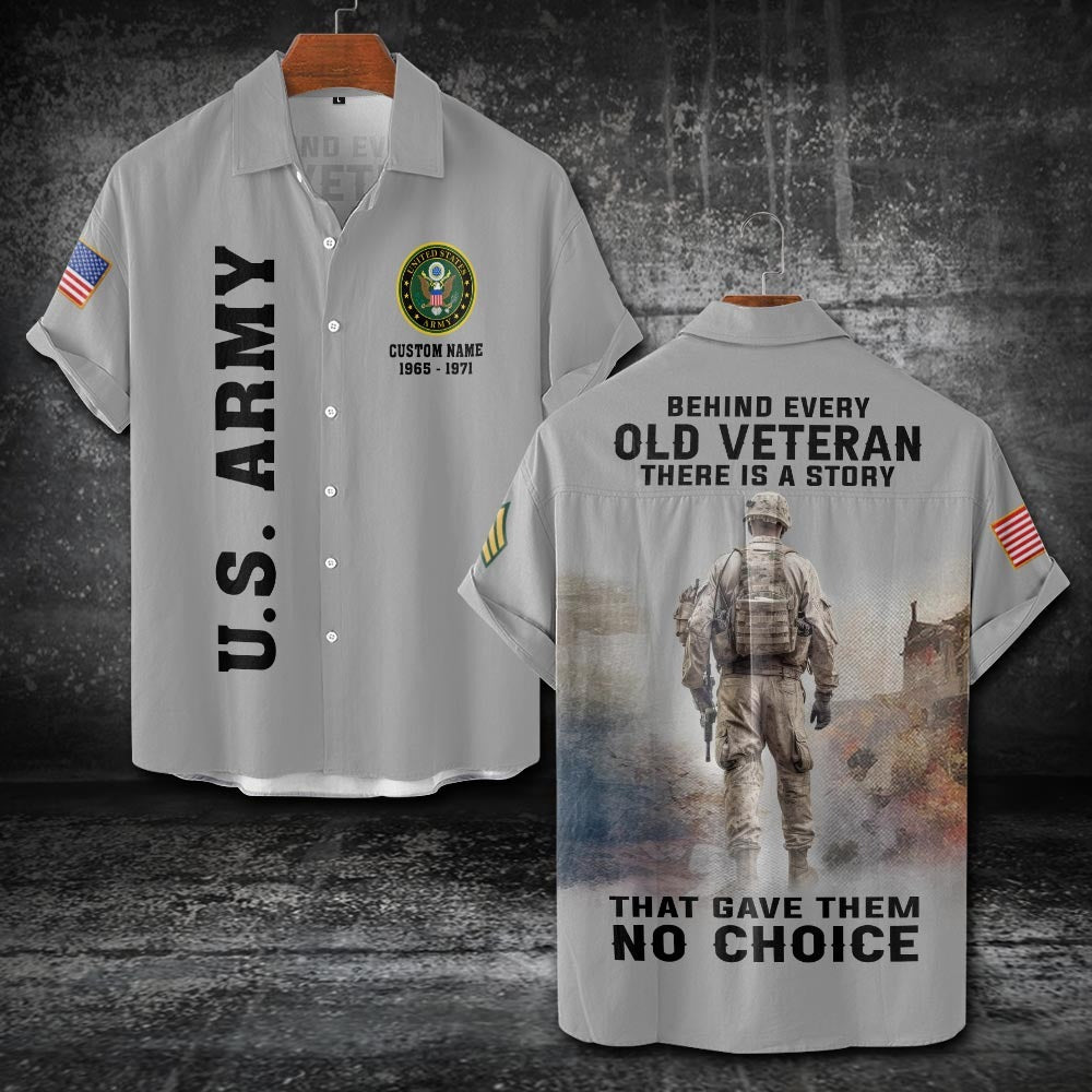 U.S Army – T-shirt –  BEHIND EVERY OLD VETERAN THERE IS A STORY