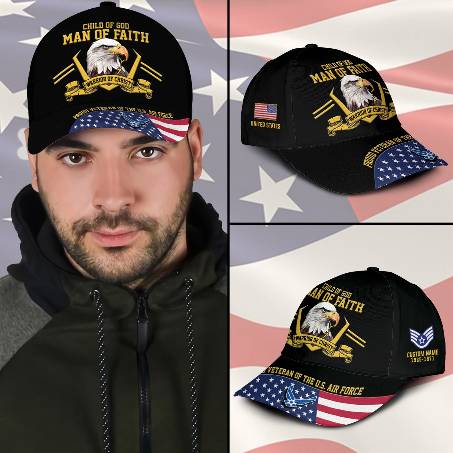 US Air Force – Classic Cap – Child Of God - Man Of Faith