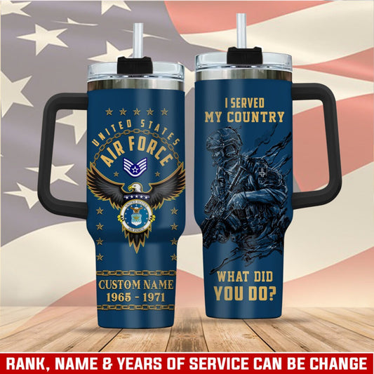 US Air Force – Tumbler 40oz - Rustic Eagle Insignia