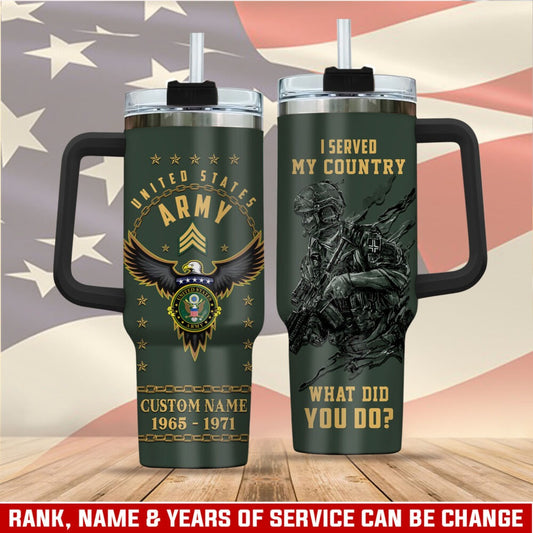 US Army – Tumbler 40oz - Rustic Eagle Insignia