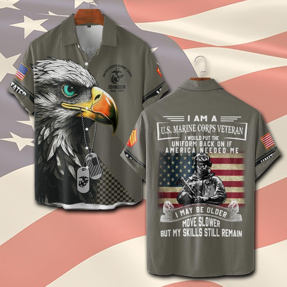 U.S Marine Corps – T-shirt – I WOULD PUT THE UNIFORM BACK ON IF AMERICA NEEDED ME