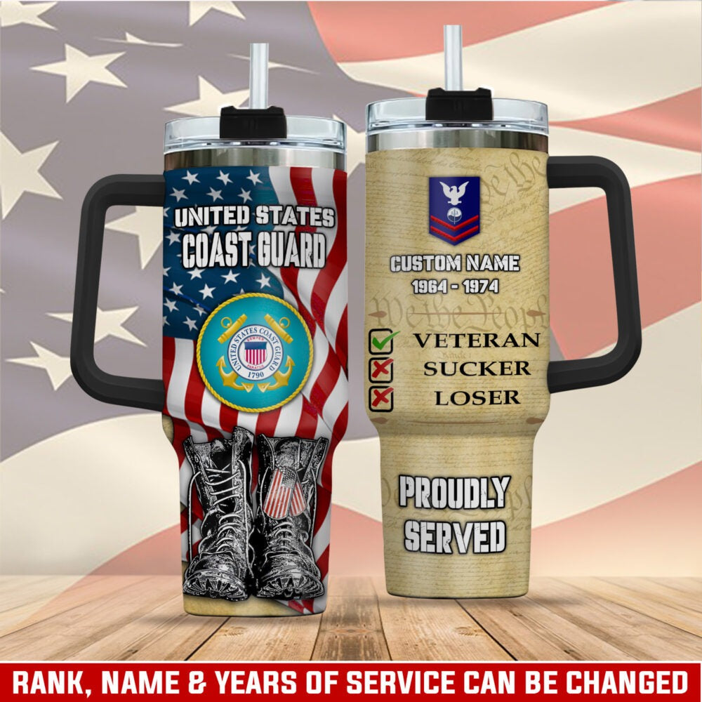 US Coast Guard – Tumbler 40oz - Patriotic Combat Boots