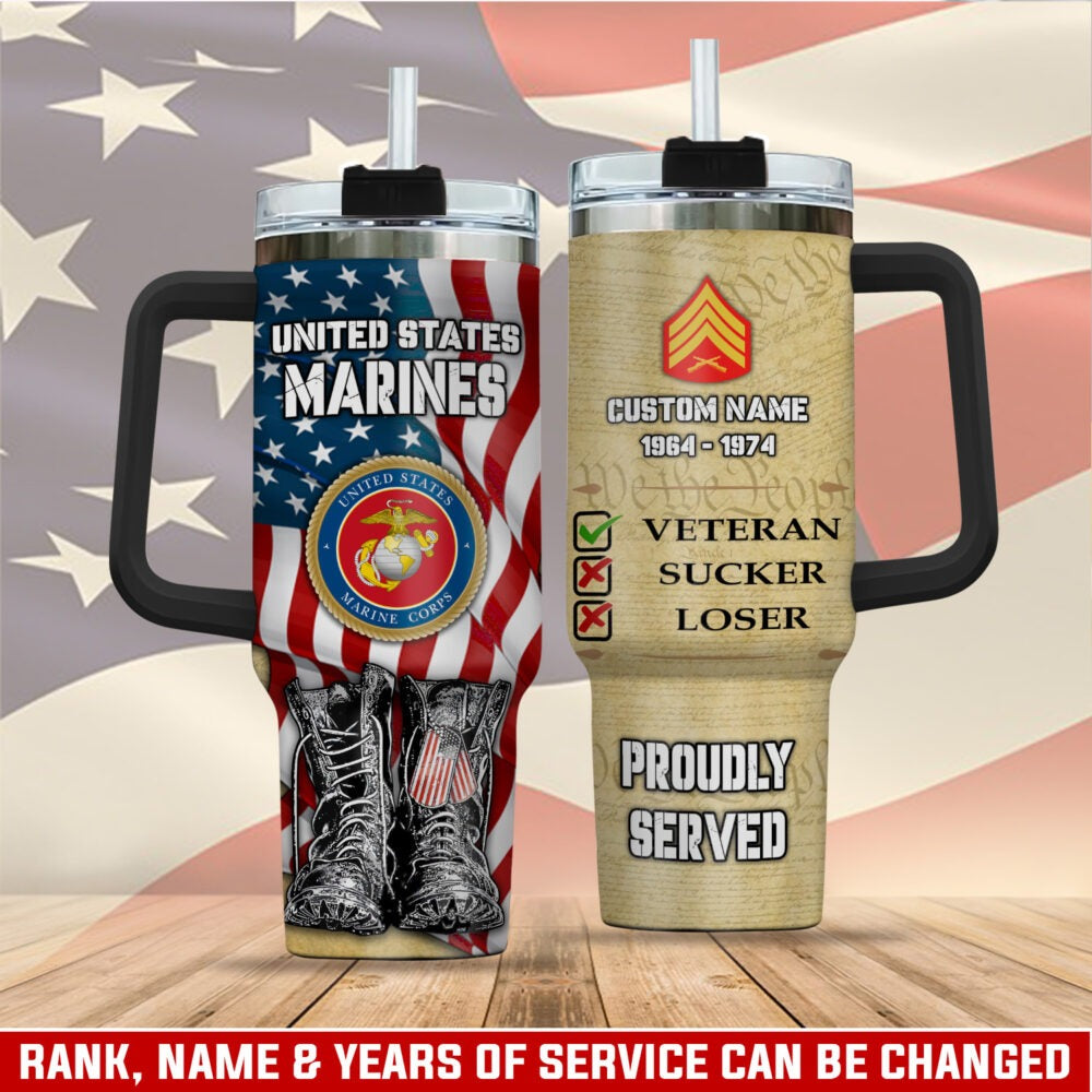 US Marine Corps – Tumbler 40oz - Patriotic Combat Boots