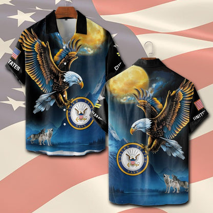 U.S Navy – T-shirt –  Golden Moon Eagle