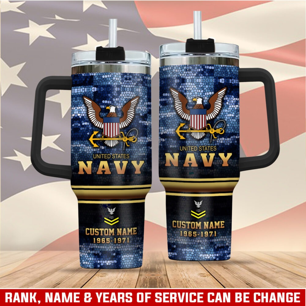 US Navy – Tumbler 40oz - Mosaic Eagle Emblem