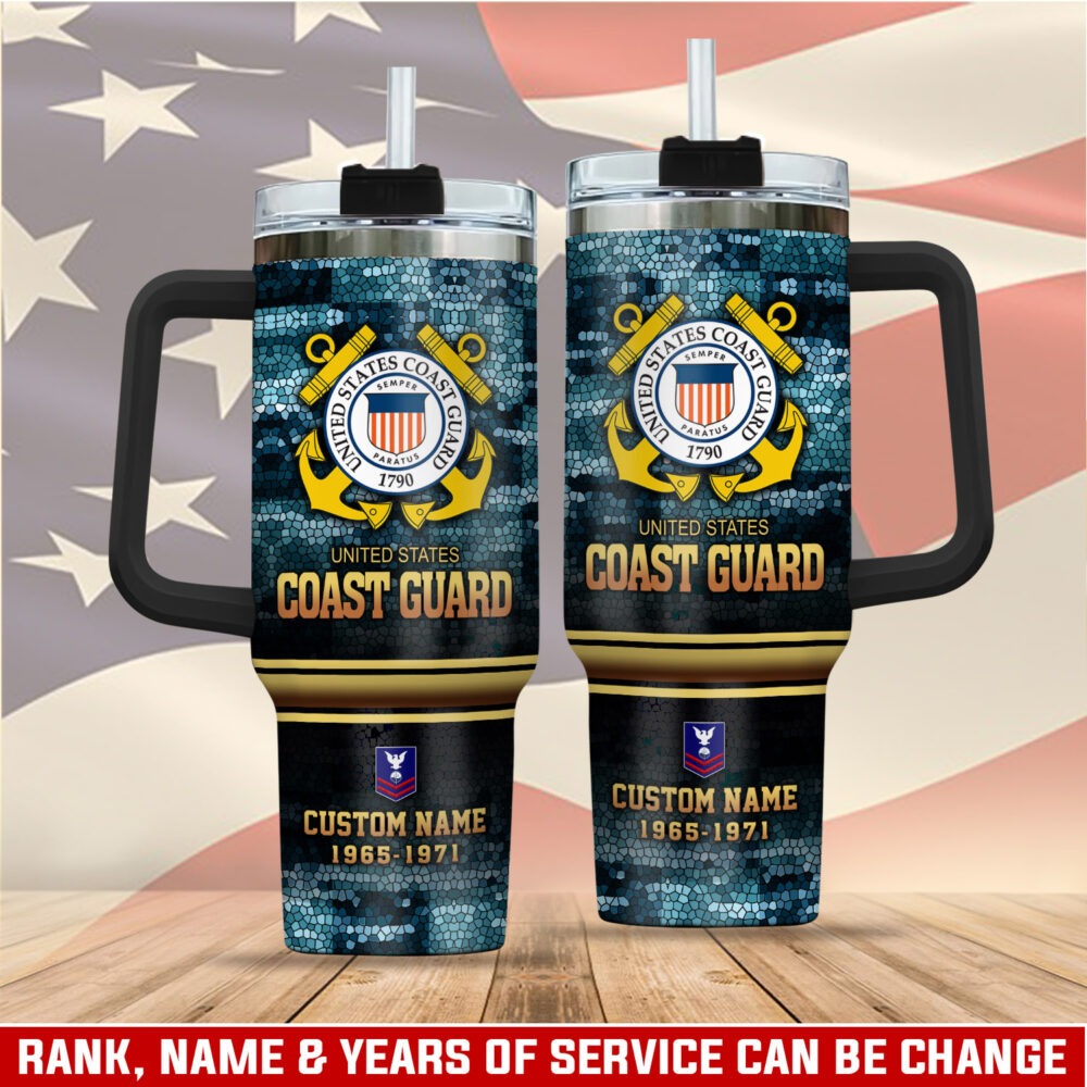 US Coast Guard – Tumbler 40oz - Mosaic Eagle Emblem