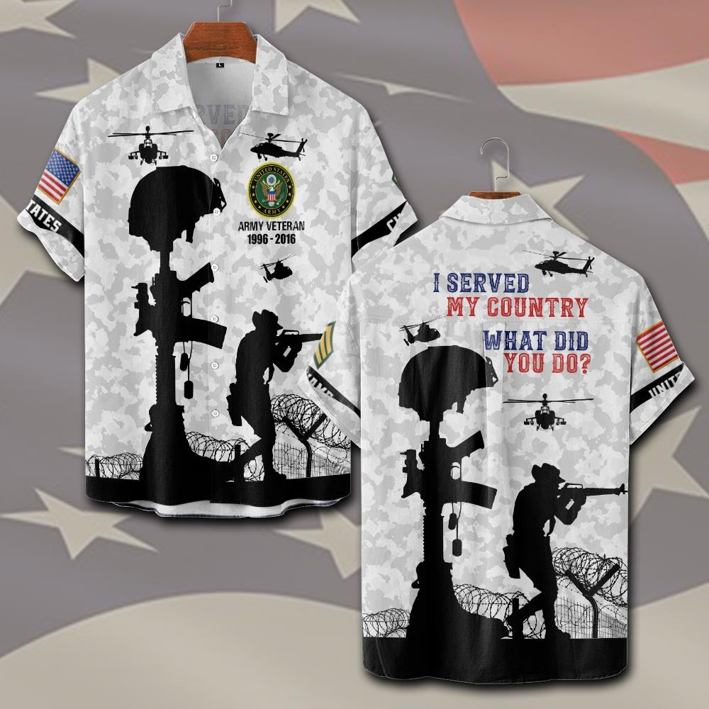 U.S Army – T-shirt – I SERVED MY COUNTRY.WHAT DID YOU DO?