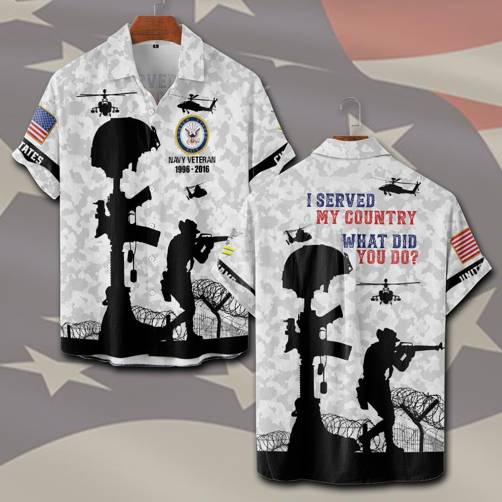 U.S Navy – T-shirt – I SERVED MY COUNTRY.WHAT DID YOU DO?