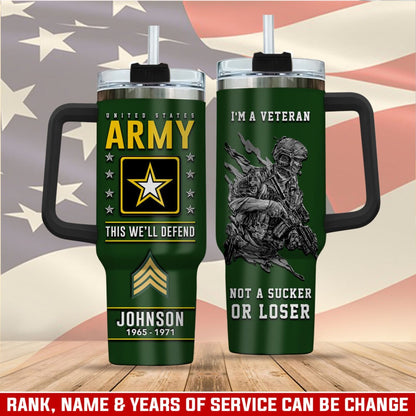 US Army – Tumbler 40oz - Warrior Silhouette Graphic
