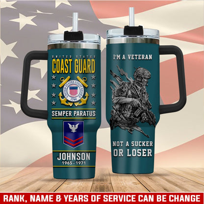 US Coast Guard – Tumbler 40oz - Warrior Silhouette Graphic