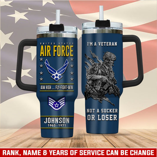 US Air Force – Tumbler 40oz - Warrior Silhouette Graphic