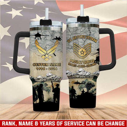 US Air Force – Tumbler 40oz - Golden Crest Tribute