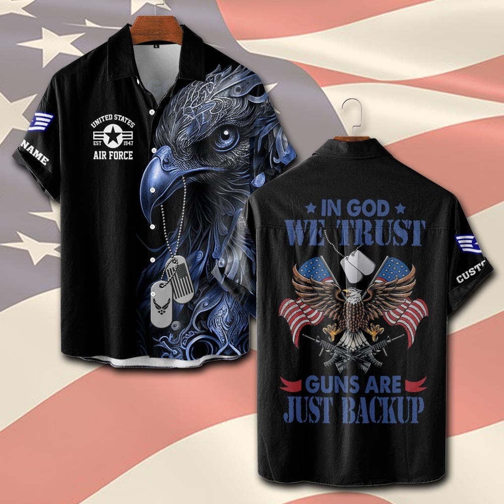 U.S Air Force – T-shirt – IN GOD WE TRUST-GUNS ARE JUST BACKUP