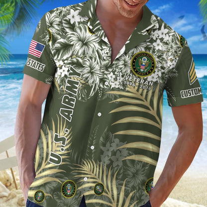 US Army – Hawaiian Shirt – Floral Hawaiian