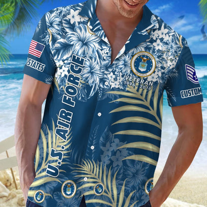 US Air Force – Hawaiian Shirt – Floral Hawaiian
