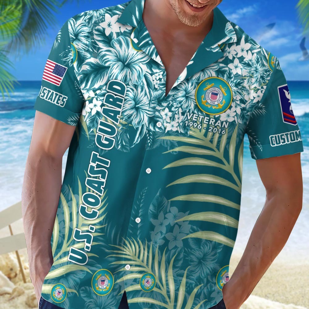 US Coast Guard – Hawaiian Shirt – Floral Hawaiian