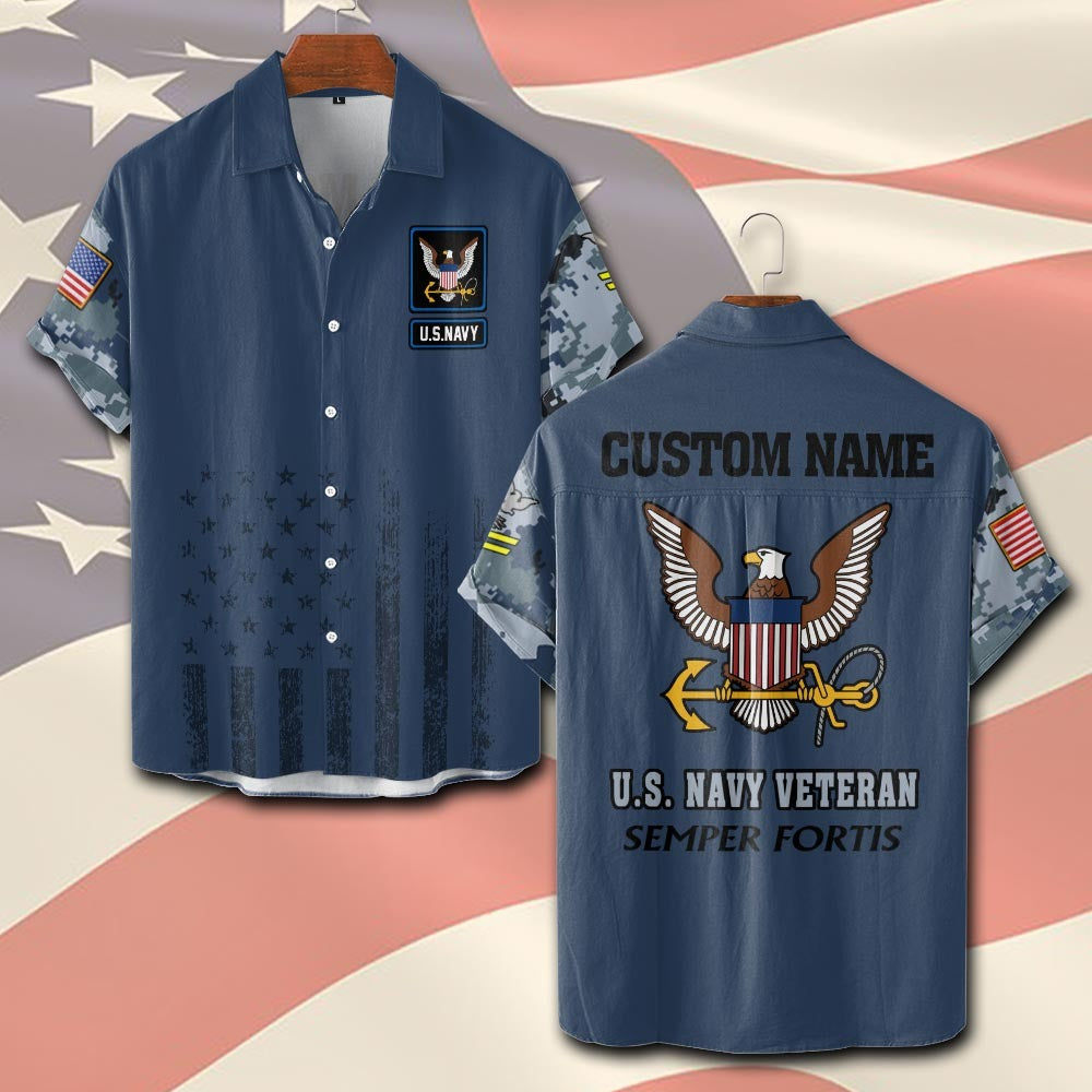 U.S Navy – T-shirt – Camo Sleeve Heritage