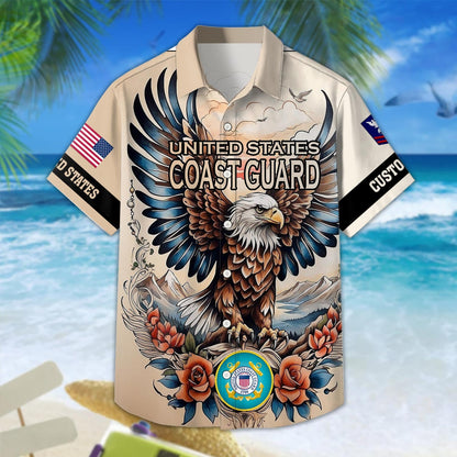 US Coast Guard – Hawaiian Shirt –  American Bald Eagle