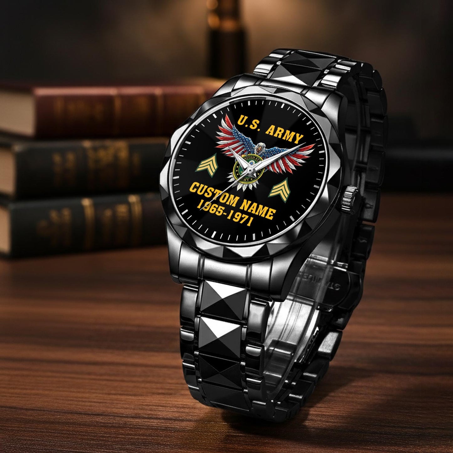 US Army – Diamond-Cut Bezel Watch – Eagle Honor Dial