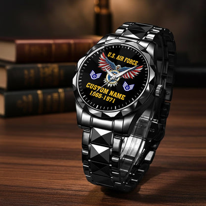 US Air Force – Diamond-Cut Bezel Watch – Eagle Honor Dial