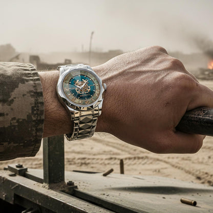 US Coast Guard – Diamond-Cut Bezel Watch – Patriot Guardian Dial