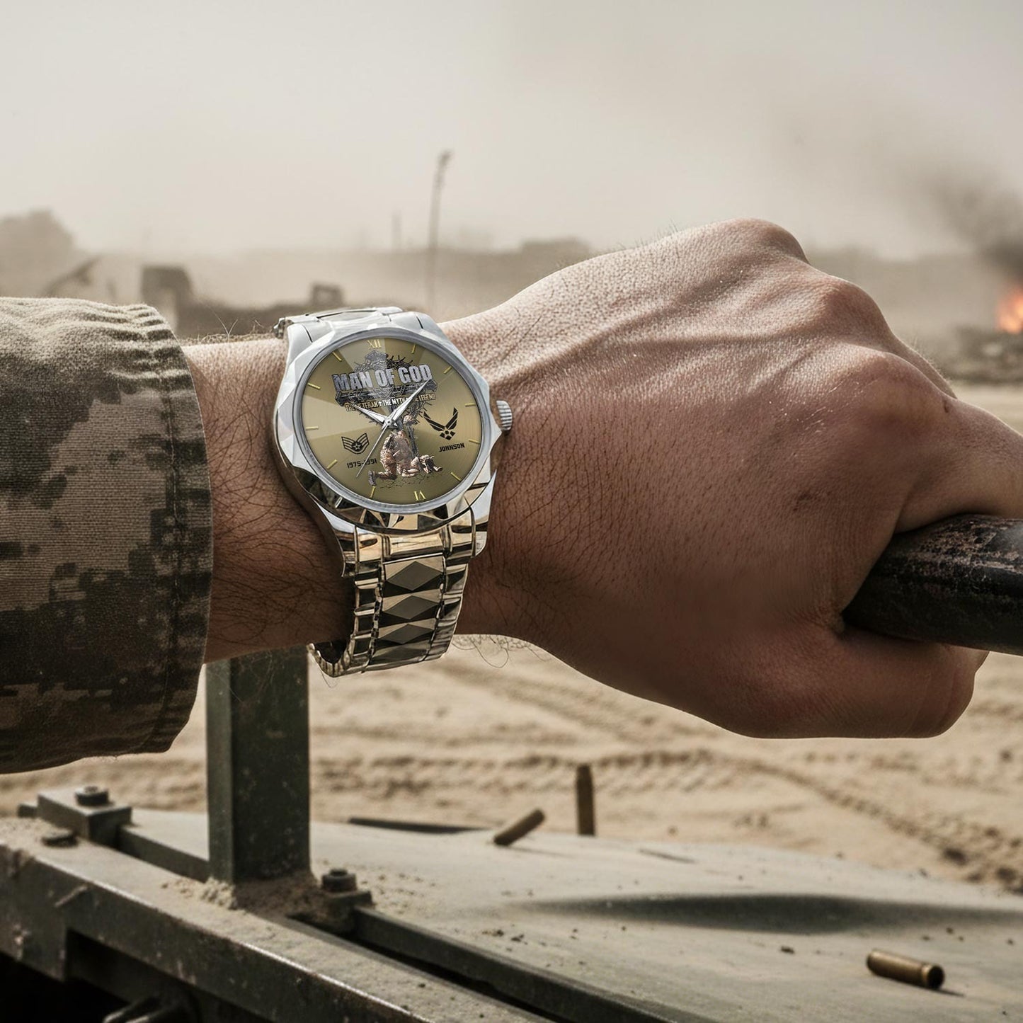 US Air Force – Diamond-Cut Bezel Watch – Man Of God