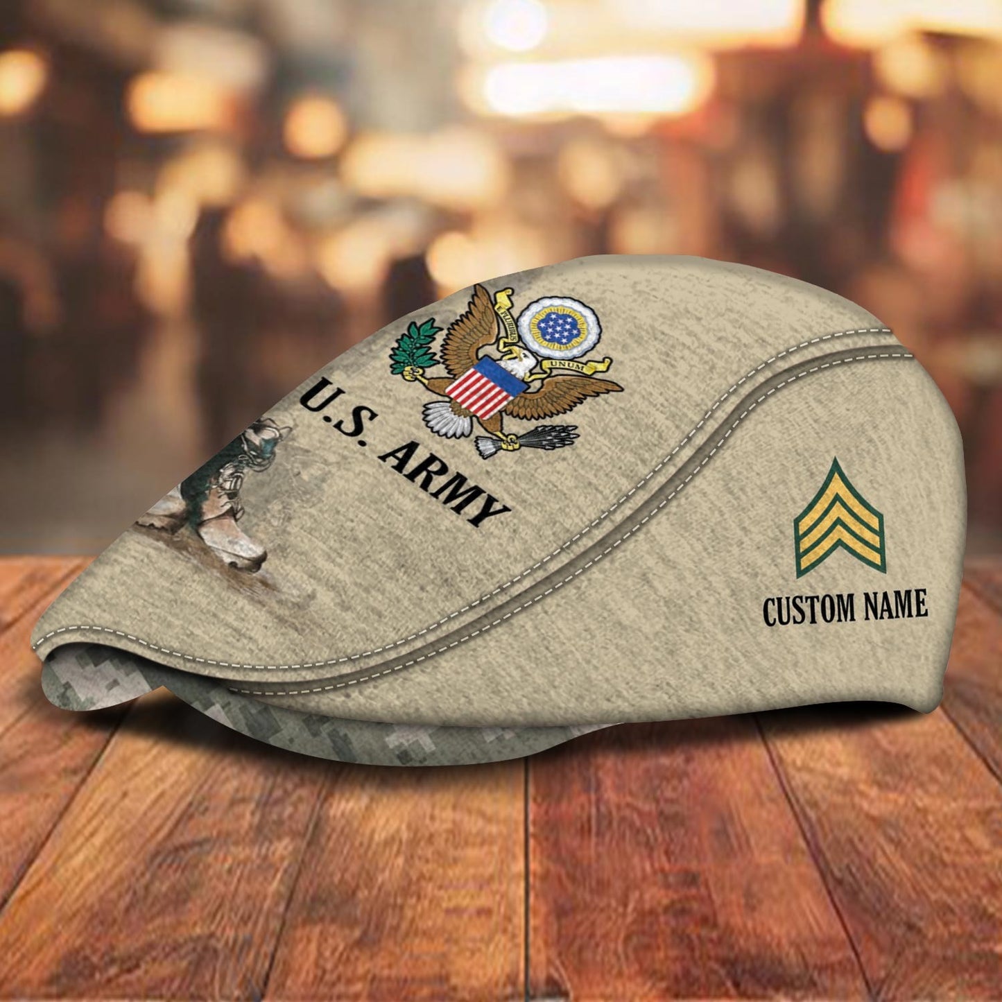Custom U.S. Army Jeff Cap –  Honor The Fallen Camo Tribute Cap