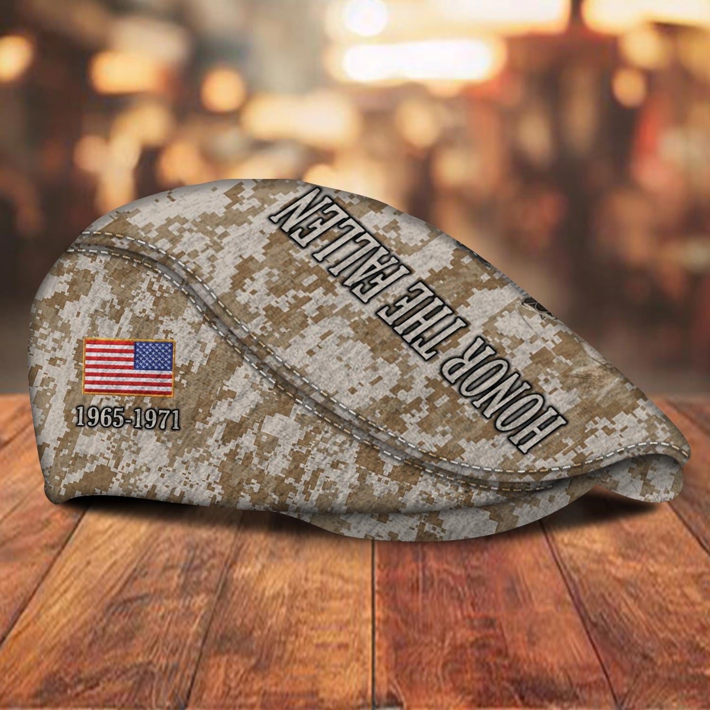 Custom U.S. Marine Corps Jeff Cap – Honor The Fallen Camo Tribute Cap