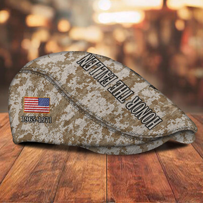Custom U.S. Marine Corps Jeff Cap – Honor The Fallen Camo Tribute Cap