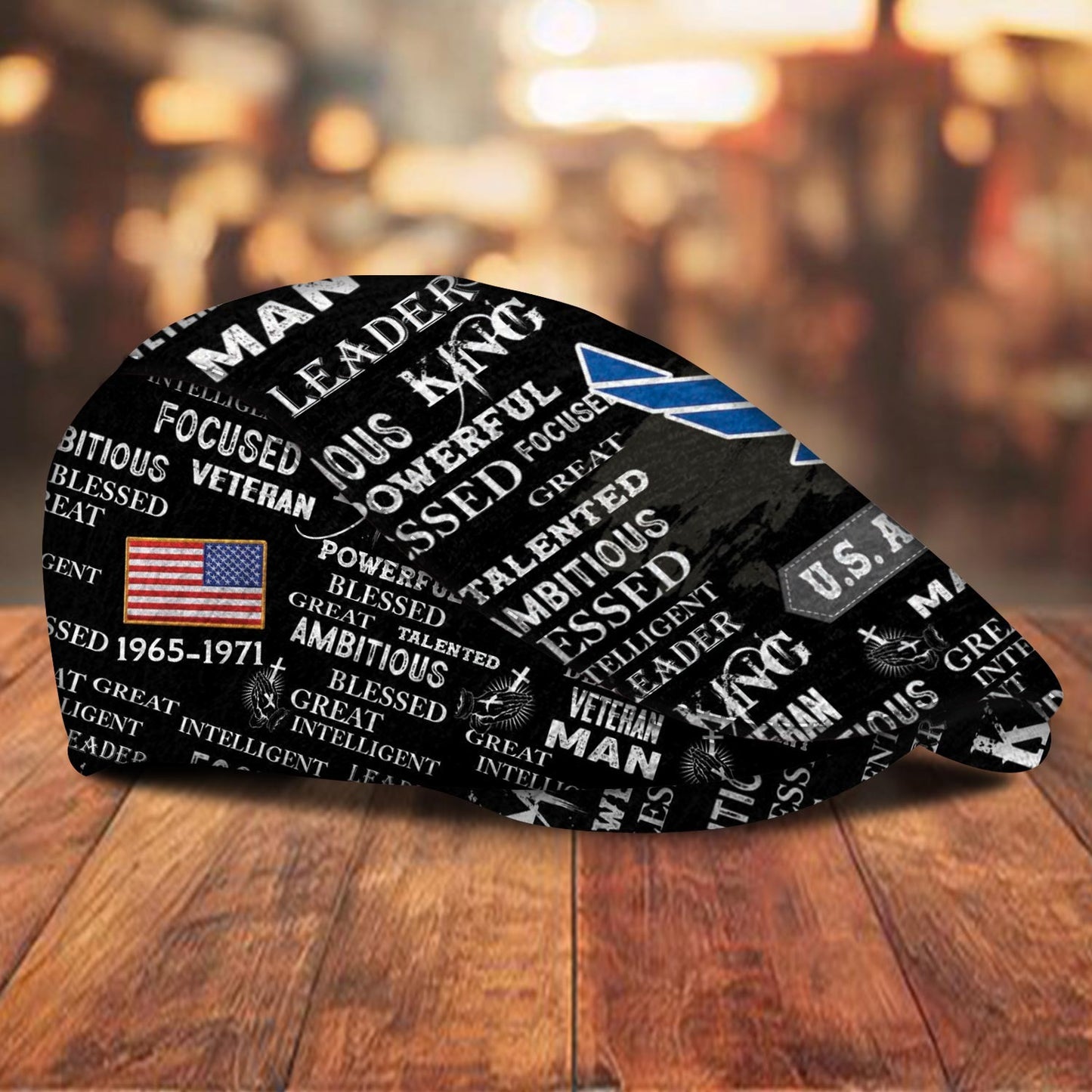 Custom U.S. Air Force Jeff Cap – Anchor & Motto Typography Design