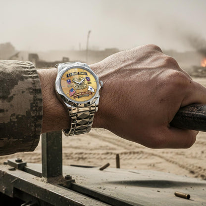 US Coast Guard – Diamond-Cut Bezel Watch – Golden Heritage Crest