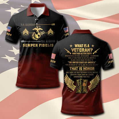 U.S Marine Corps – T-shirt – What is a Veteran?