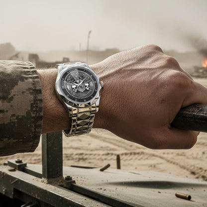 US Air Force – Diamond-Cut Bezel Watch – Warrior Steel Crest
