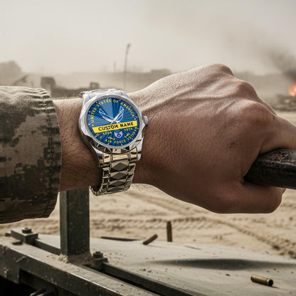 US Air Force – Diamond-Cut Bezel Watch – Liberty Star Crest