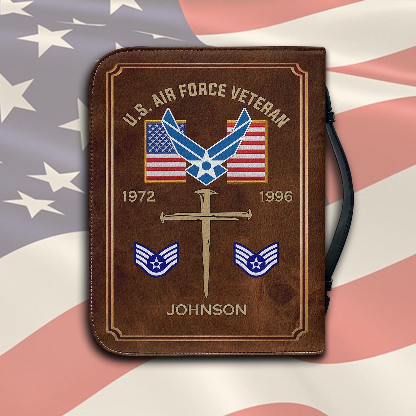 US Air Force – Bible Cover – Veteran Faith Cross